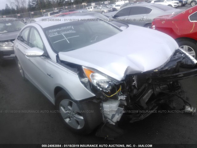 KMHEC4A48BA002139 - 2011 HYUNDAI SONATA HYBRID SILVER photo 1