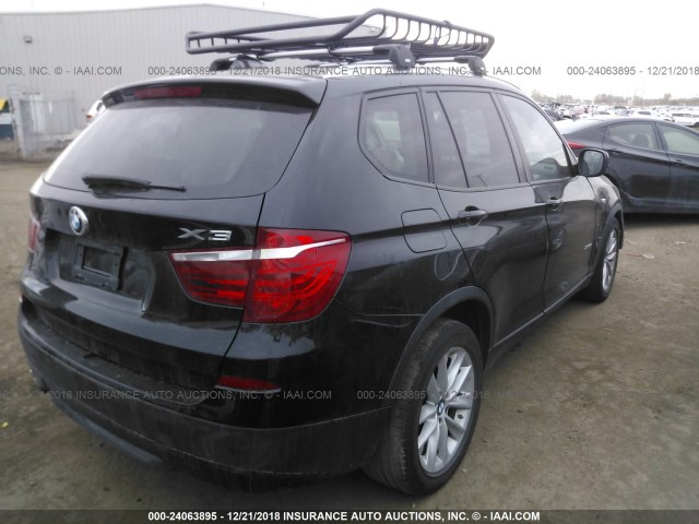 5UXWX9C51D0A14904 - 2013 BMW X3 XDRIVE28I BLACK photo 4