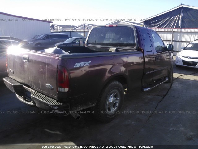 2FTRX172X4CA45851 - 2004 FORD F-150 HERITAGE CLASSIC MAROON photo 4