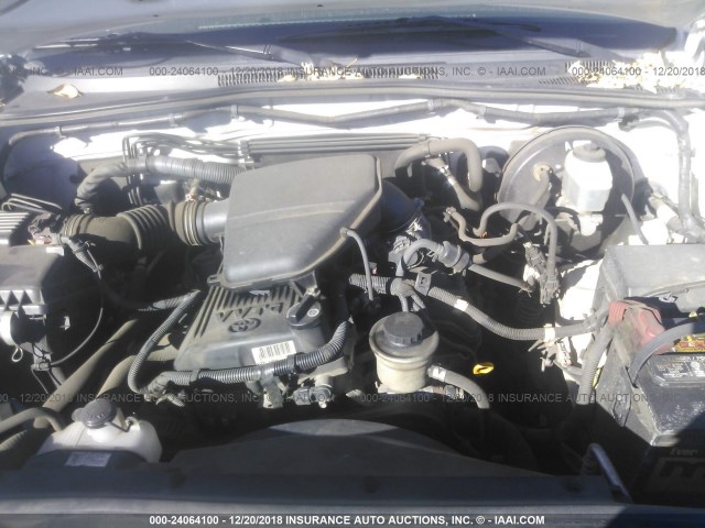 5TETX22N36Z244716 - 2006 TOYOTA TACOMA ACCESS CAB თეთრი ფოტო 10