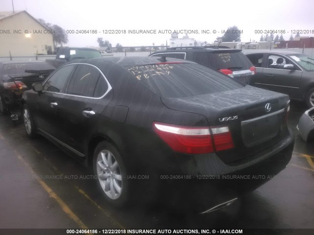 JTHBL46F875048926 - 2007 LEXUS LS 460 BLACK photo 3