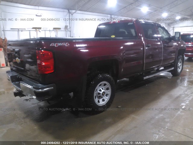 1GC4KYCG6GF303780 - 2016 CHEVROLET SILVERADO K3500 BURGUNDY photo 4