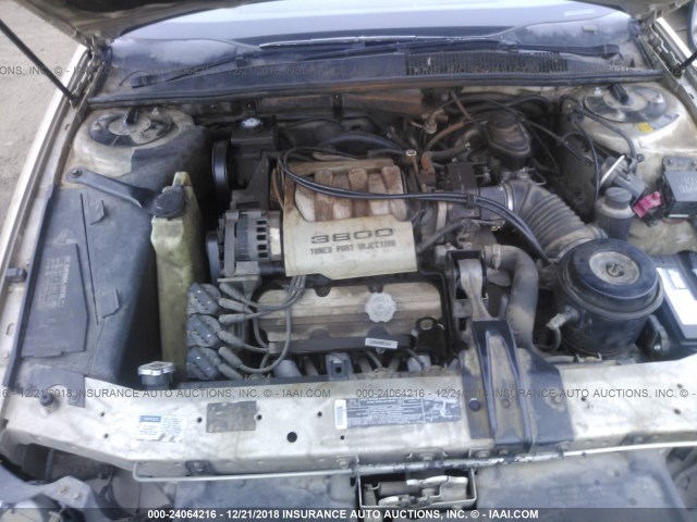 2G4WB54L0N1486242 - 1992 BUICK REGAL CUSTOM TAN photo 10