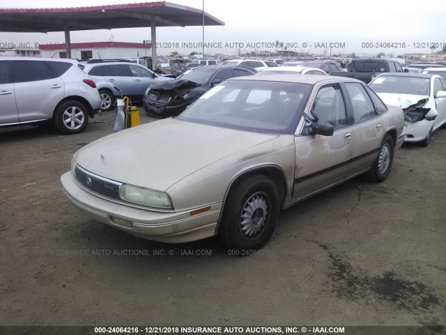 2G4WB54L0N1486242 - 1992 BUICK REGAL CUSTOM TAN photo 2