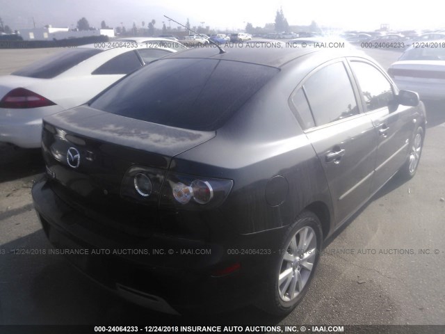 JM1BK324781817217 - 2008 MAZDA 3 S BLACK photo 4