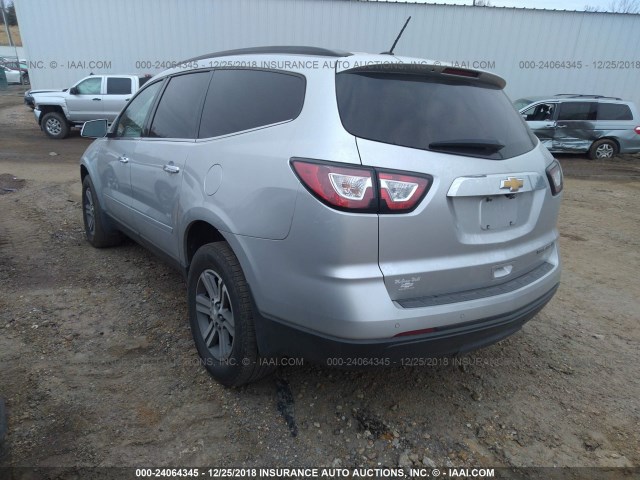 1GNKRGKDXFJ281256 - 2015 CHEVROLET TRAVERSE LT SILVER photo 3