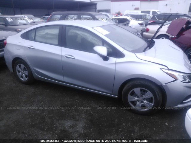 1G1BC5SM4H7257459 - 2017 CHEVROLET CRUZE LS SILVER photo 1