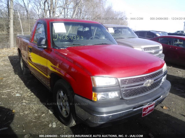 3GCEC14XX6G181042 - 2006 CHEVROLET SILVERADO C1500 RED photo 1