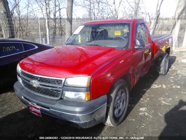 3GCEC14XX6G181042 - 2006 CHEVROLET SILVERADO C1500 RED photo 2