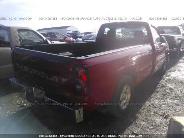 3GCEC14XX6G181042 - 2006 CHEVROLET SILVERADO C1500 RED photo 4