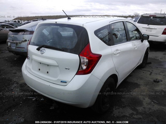 3N1CE2CP4FL358266 - 2015 NISSAN VERSA NOTE S/S PLUS/SV/SL/SR WHITE photo 4