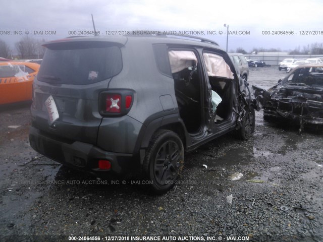 ZACCJBAB5JPH46283 - 2018 JEEP RENEGADE SPORT GRAY photo 4