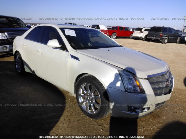 1G6DP57V380111961 - 2008 CADILLAC CTS HI FEATURE V6 WHITE photo 1