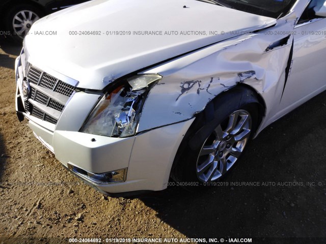 1G6DP57V380111961 - 2008 CADILLAC CTS HI FEATURE V6 WHITE photo 6