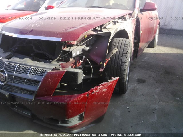 1G6DV57V490113161 - 2009 CADILLAC CTS HI FEATURE V6 RED photo 6