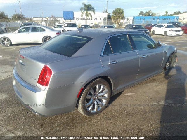 2C3CCAEG1JH208194 - 2018 CHRYSLER 300 LIMITED SILVER photo 4