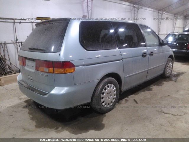 5FNRL18513B085666 - 2003 HONDA ODYSSEY LX BLUE photo 4