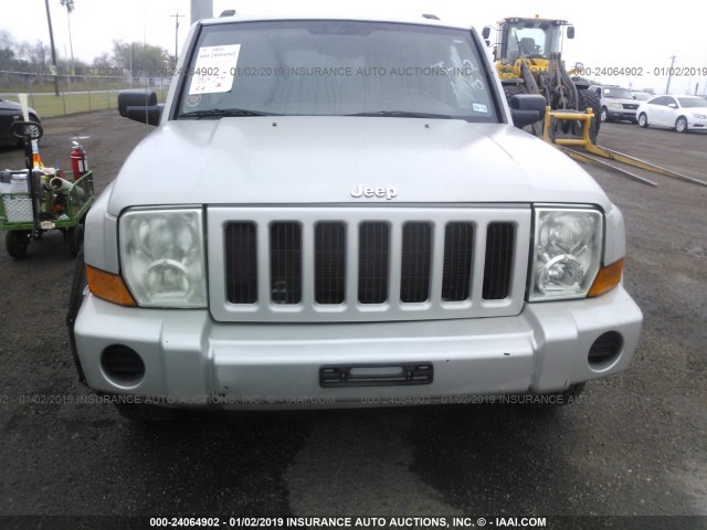 1J8HG48K76C362984 - 2006 JEEP COMMANDER Gümüş foto 6