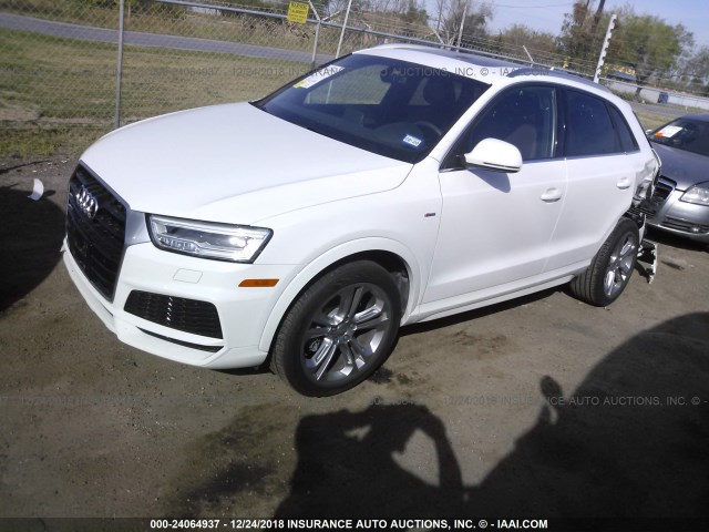 WA1HCCFS5JR027383 - 2018 AUDI Q3 PREMIUM PLUS WHITE photo 2