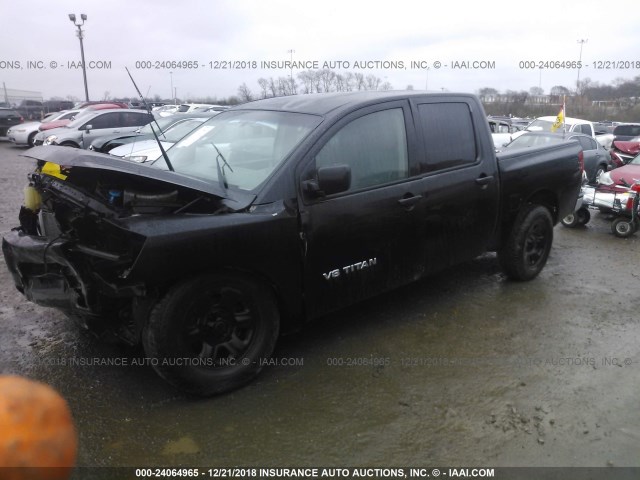 1N6BA07A06N525203 - 2006 NISSAN TITAN XE/SE/LE BLACK photo 2