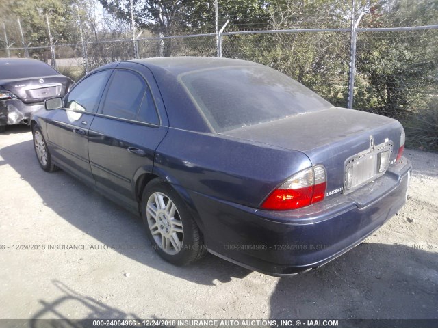 1LNHM87AX4Y608633 - 2004 LINCOLN LS BLUE photo 3