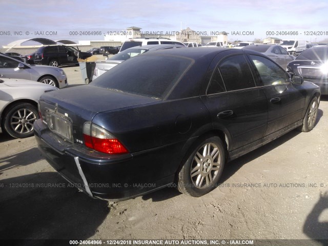 1LNHM87AX4Y608633 - 2004 LINCOLN LS BLUE photo 4