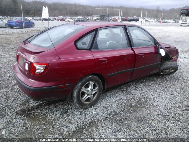 KMHDN56D45U159500 - 2005 HYUNDAI ELANTRA GLS/GT BURGUNDY photo 4