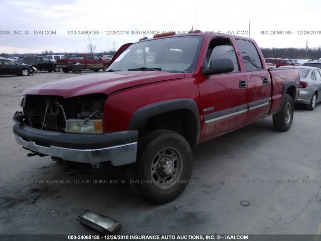 1GCGK23U94F247281 - 2004 CHEVROLET SILVERADO K2500 RED photo 2