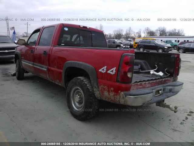 1GCGK23U94F247281 - 2004 CHEVROLET SILVERADO K2500 RED photo 3