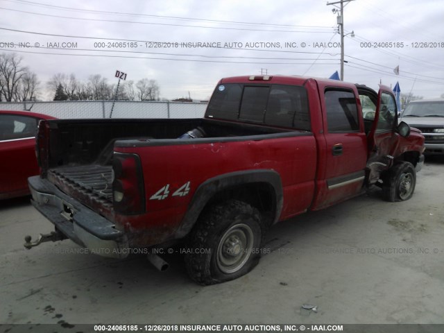 1GCGK23U94F247281 - 2004 CHEVROLET SILVERADO K2500 RED photo 4