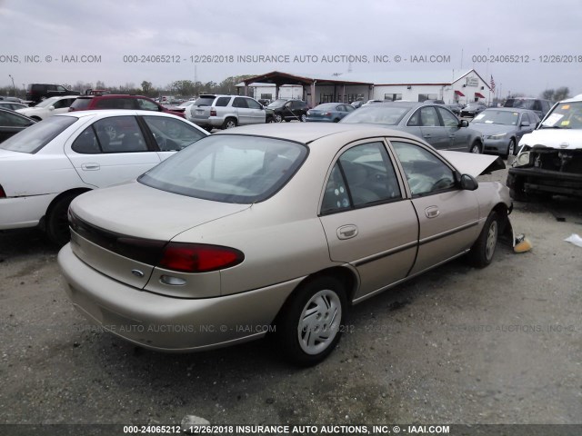 1FAFP10P1WW293444 - 1998 FORD ESCORT LX GOLD photo 4