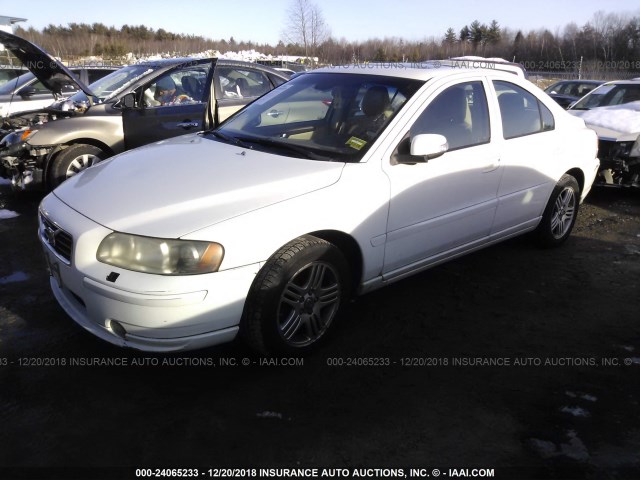 YV1RS592172621386 - 2007 VOLVO S60 2.5T WHITE photo 2