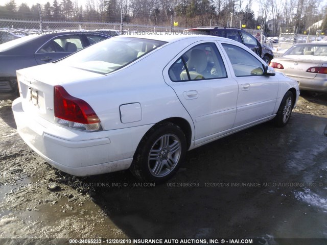 YV1RS592172621386 - 2007 VOLVO S60 2.5T WHITE photo 4