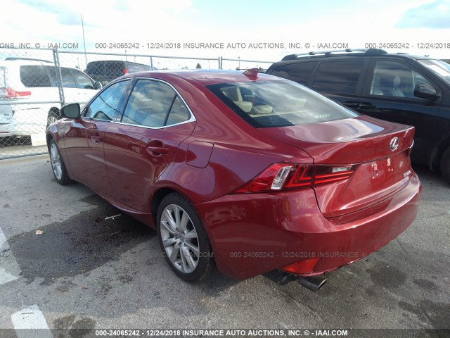 JTHBF1D2XF5079812 - 2015 LEXUS IS 250 RED photo 3