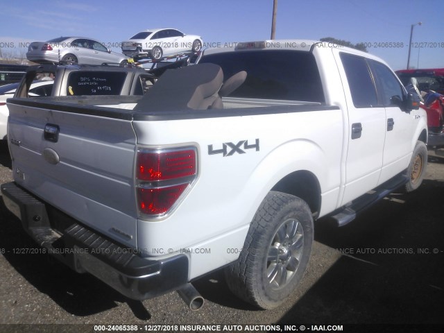 1FTFW1EF3BKD75447 - 2011 FORD F150 SUPERCREW WHITE photo 4