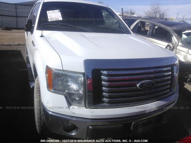 1FTFW1EF3BKD75447 - 2011 FORD F150 SUPERCREW WHITE photo 6