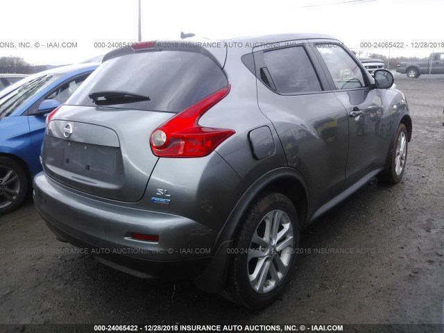 JN8AF5MRXDT221266 - 2013 NISSAN JUKE S/SV/SL GRAY photo 4