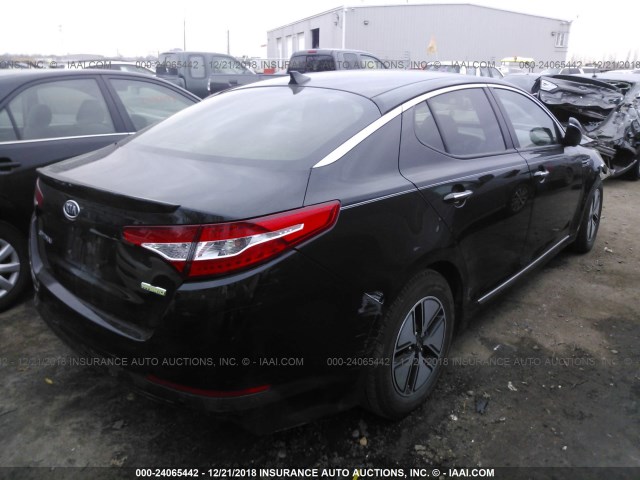 KNAGM4AD7B5005842 - 2011 KIA OPTIMA HYBRID BLACK photo 4