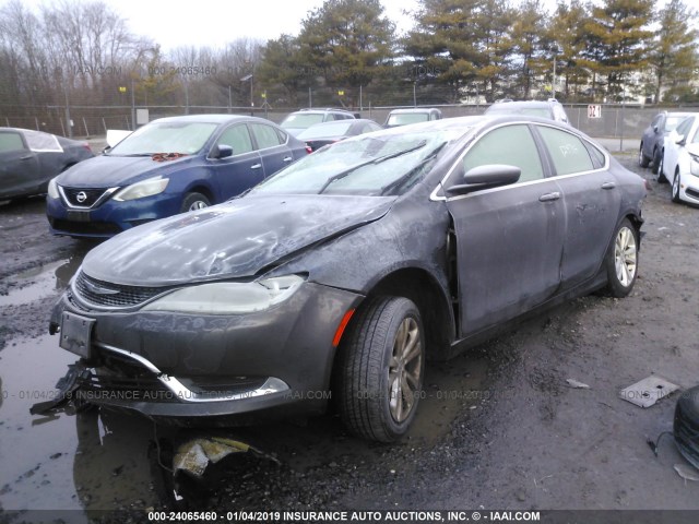 1C3CCCAB3FN539833 - 2015 CHRYSLER 200 LIMITED GRAY photo 2