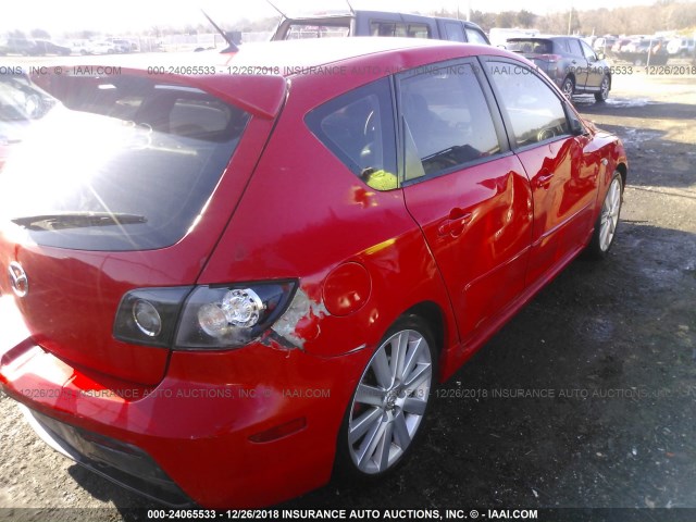 JM1BK34M271678447 - 2007 MAZDA SPEED 3 RED photo 4
