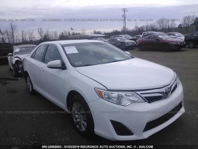 4T1BF1FK9EU316711 - 2014 TOYOTA CAMRY L/SE/LE/XLE WHITE photo 1