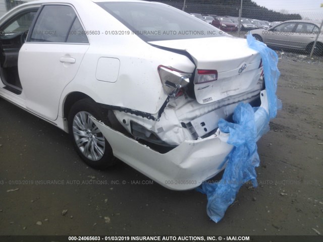 4T1BF1FK9EU316711 - 2014 TOYOTA CAMRY L/SE/LE/XLE WHITE photo 6