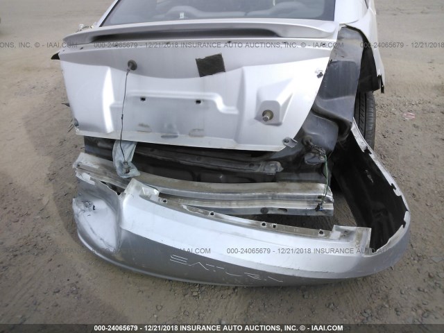 1G8AN12F55Z109824 - 2005 SATURN ION LEVEL 2 SILVER photo 6