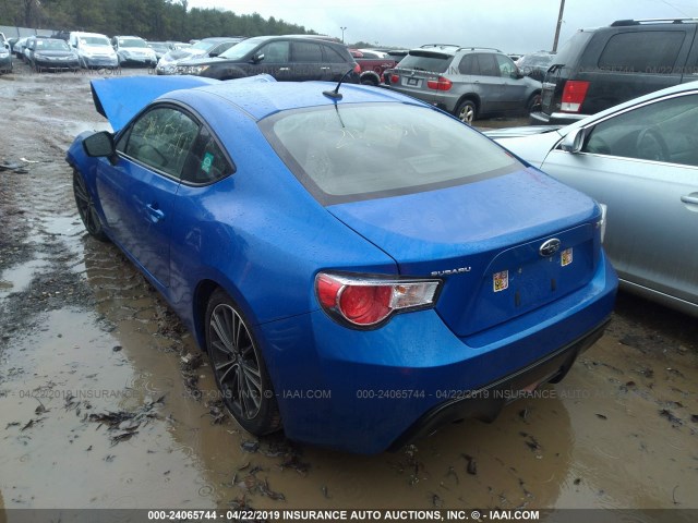 JF1ZCAB12D1606559 - 2013 SUBARU BRZ 2.0 PREMIUM BLUE photo 3