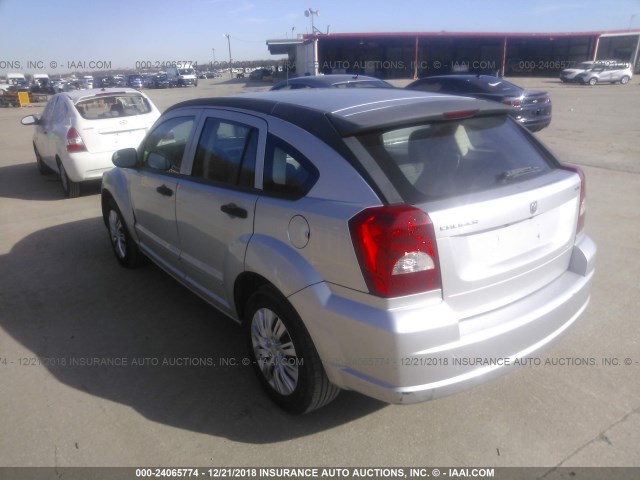 1B3HB48BX7D375344 - 2007 DODGE CALIBER SXT SILVER photo 3