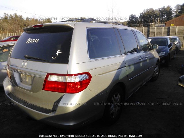 5FNRL38797B085448 - 2007 HONDA ODYSSEY EXL SILVER photo 4