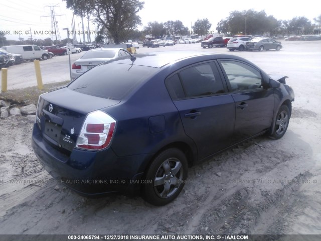 3N1AB61E97L627615 - 2007 NISSAN SENTRA 2.0/2.0S/2.0SL BLUE photo 4