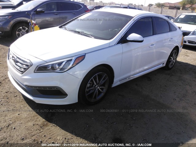 5NPE34AB5HH479485 - 2017 HYUNDAI SONATA SPORT/LIMITED WHITE photo 2