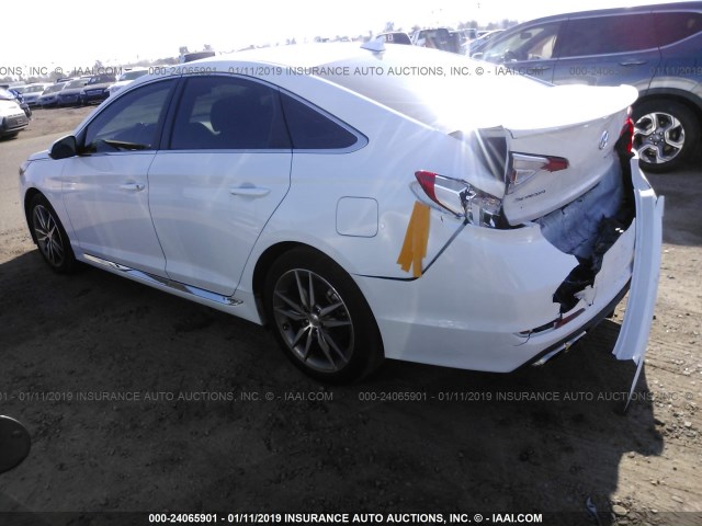 5NPE34AB5HH479485 - 2017 HYUNDAI SONATA SPORT/LIMITED WHITE photo 3