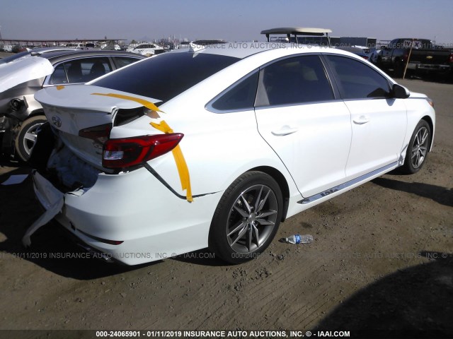 5NPE34AB5HH479485 - 2017 HYUNDAI SONATA SPORT/LIMITED WHITE photo 4